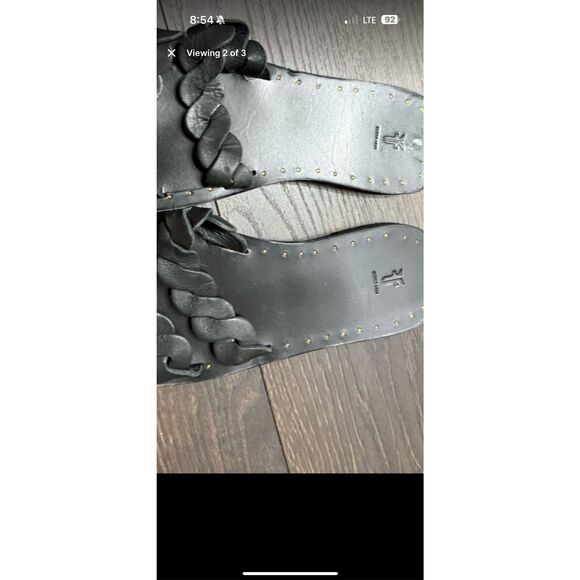 Frye Women’s 8 Black Azalea Braided Sandals - Picture 5 of 5